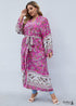 Women's Chic Plus Size India Boho Kimono Dress